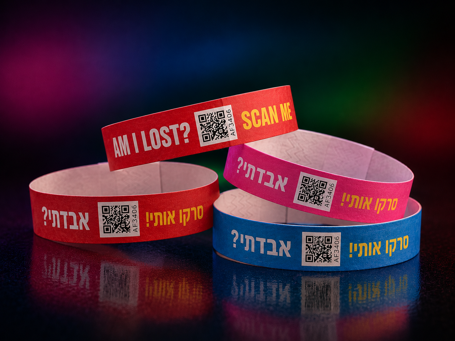 חבילת 10 צמידי Tyvek של טאגים